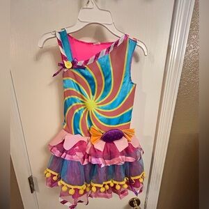 Colorful Lollipop girl Kids Halloween Costume